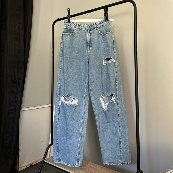 Garage Ample / Baggy Denim Jean Light Wash Size 05 (27W) - Picture 1 of 4